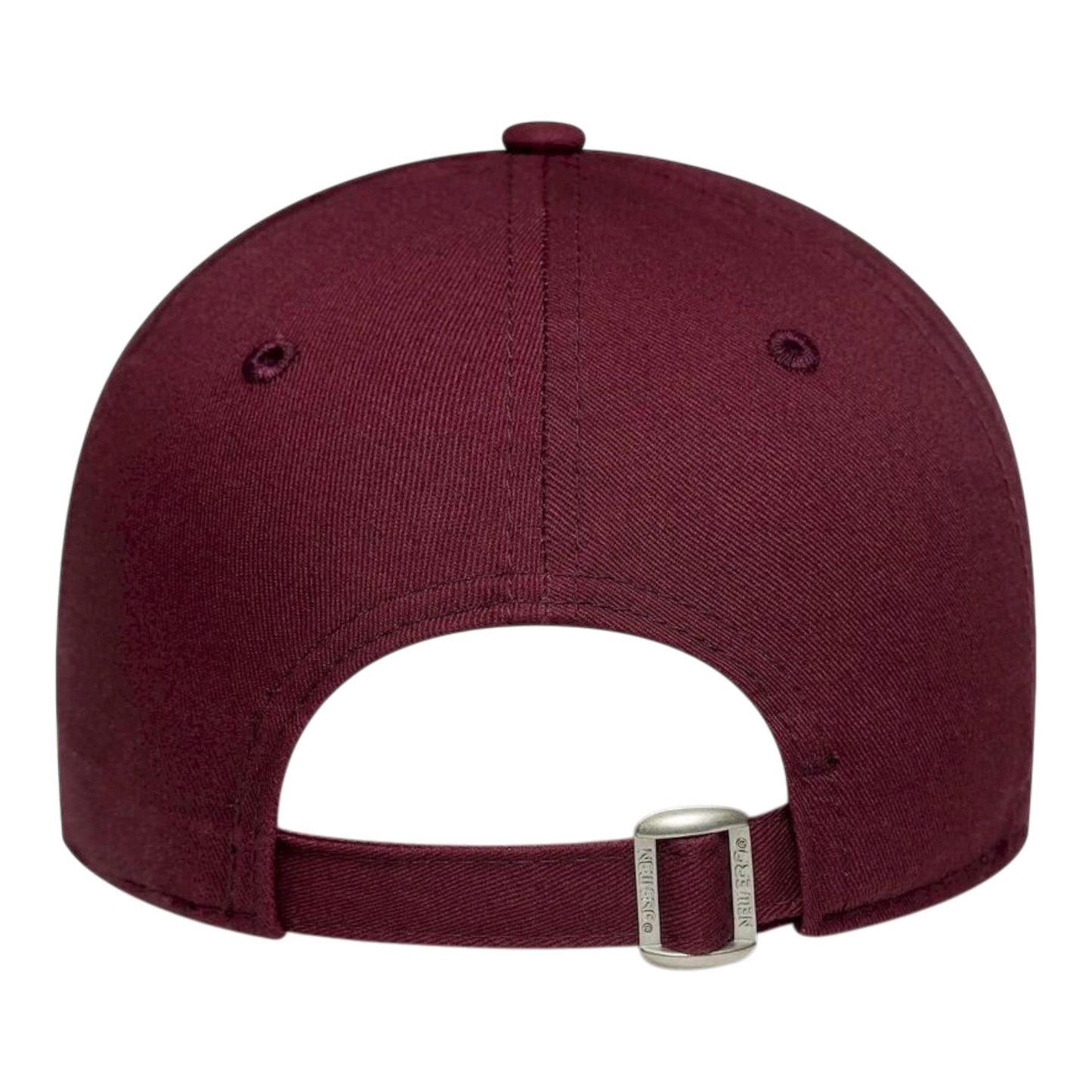 HypeSelection burgundy cotton twill baseball cap with adjustable strap and curved visor.