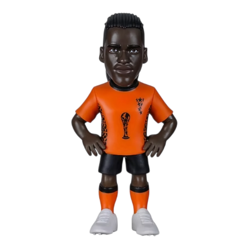 HypeSelection Minix Clarence Seedorf collectible figure in Netherlands orange kit, 12cm tall caricature design.