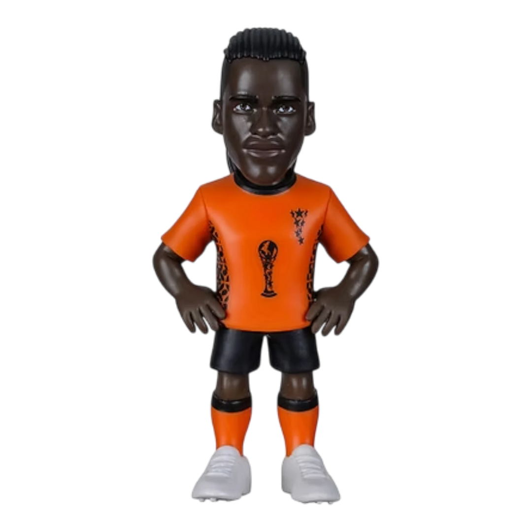 HypeSelection Minix Clarence Seedorf collectible figure in Netherlands orange kit, 12cm tall caricature design.