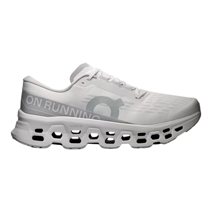 HypeSelection Cloudmonster 3 Wolf white running shoe with grey logo and &