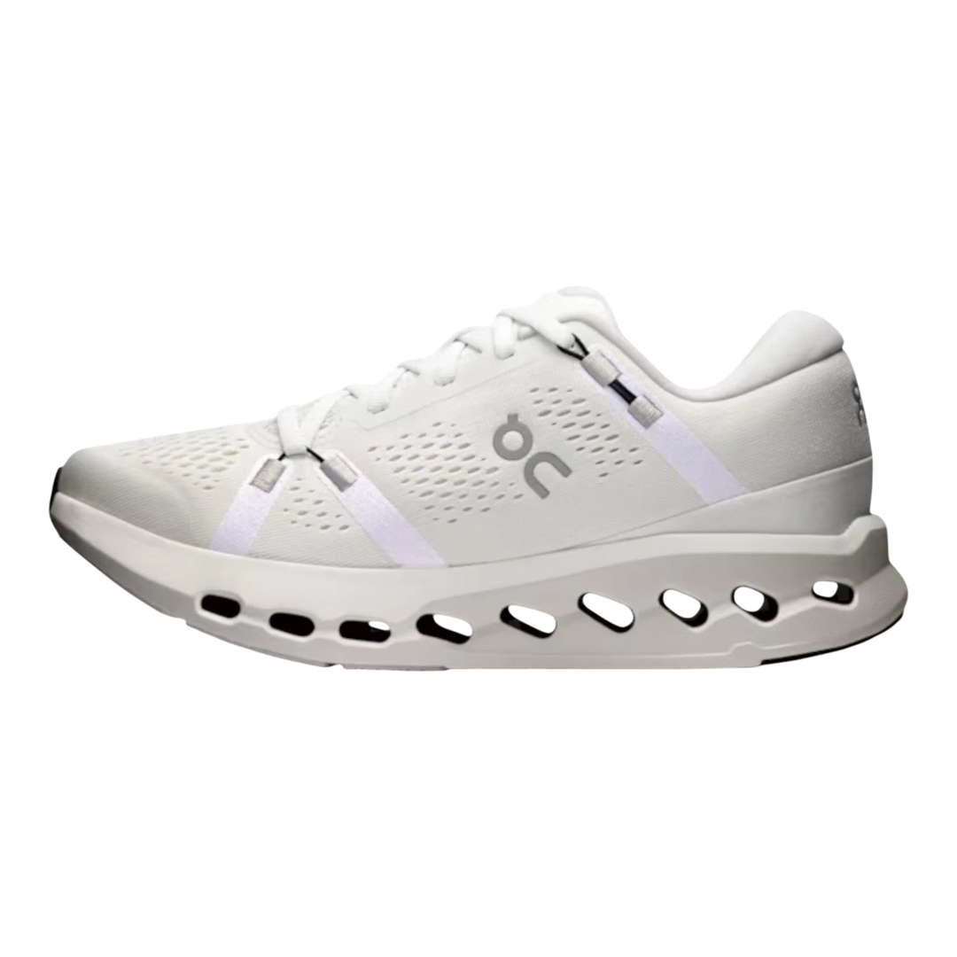 HypeSelection Cloudsurfer 2 ivory running shoe with breathable mesh upper and unique cushioned sole.
