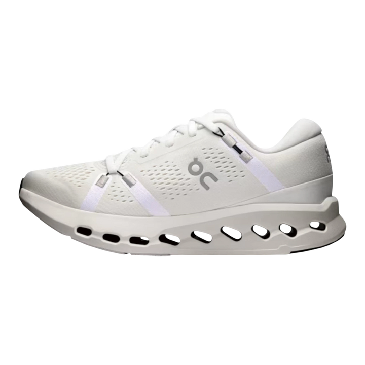 HypeSelection Cloudsurfer 2 ivory running shoe with breathable mesh upper and unique cushioned sole.