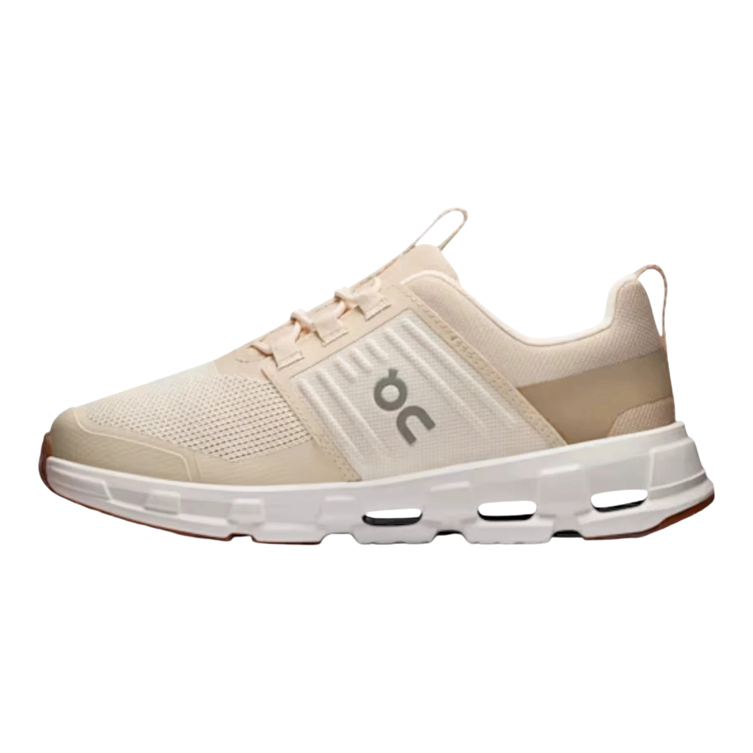 HypeSelection Cloudswift kids sand running shoe with white sole and grey logo.