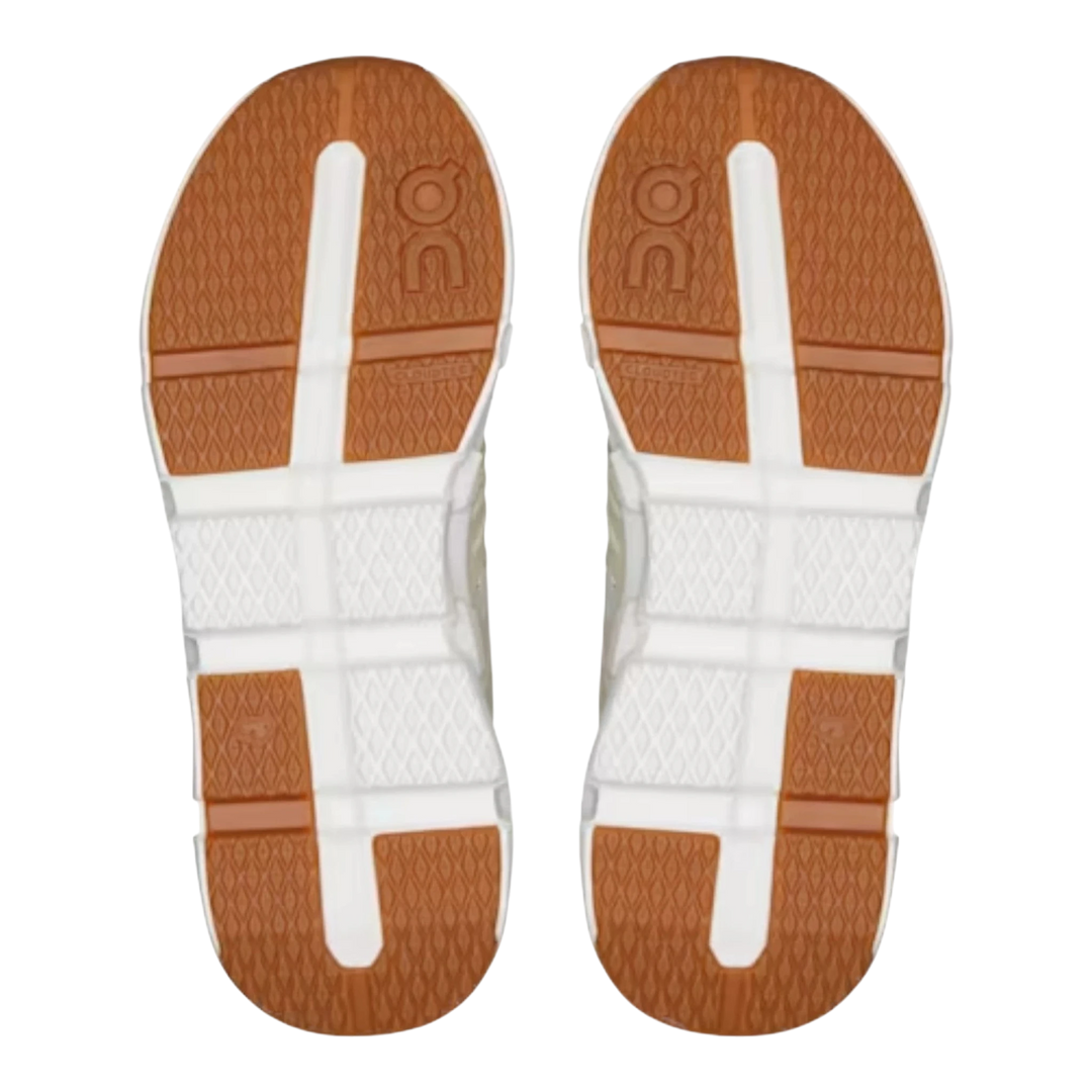 HypeSelection Cloudswift Kids Sand running shoes with white soles and tan grip patterns.