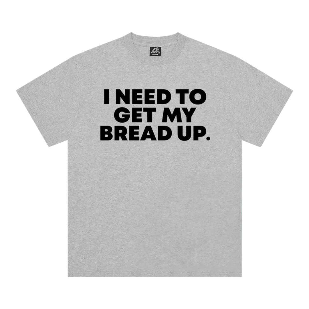 HypeSelection Corteiz Reminder Tee in heather grey cotton with black graphic text on the chest.