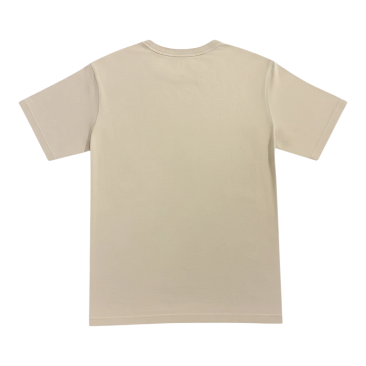 HypeSelection cream heavyweight cotton crew neck t-shirt for men and unisex wear.
