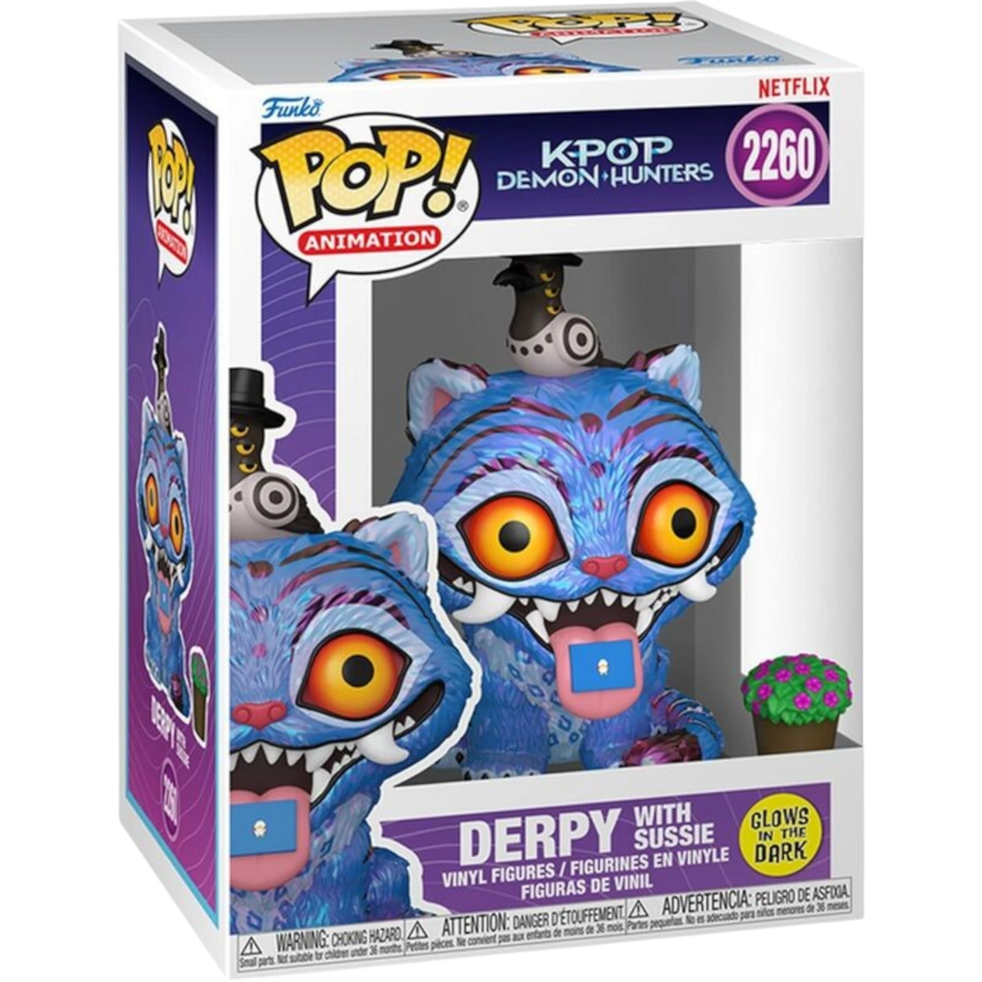 HypeSelection Funko Pop! Derpy with Sussie vinyl figure from KPOP Demon Hunters with glow-in-the-dark features.