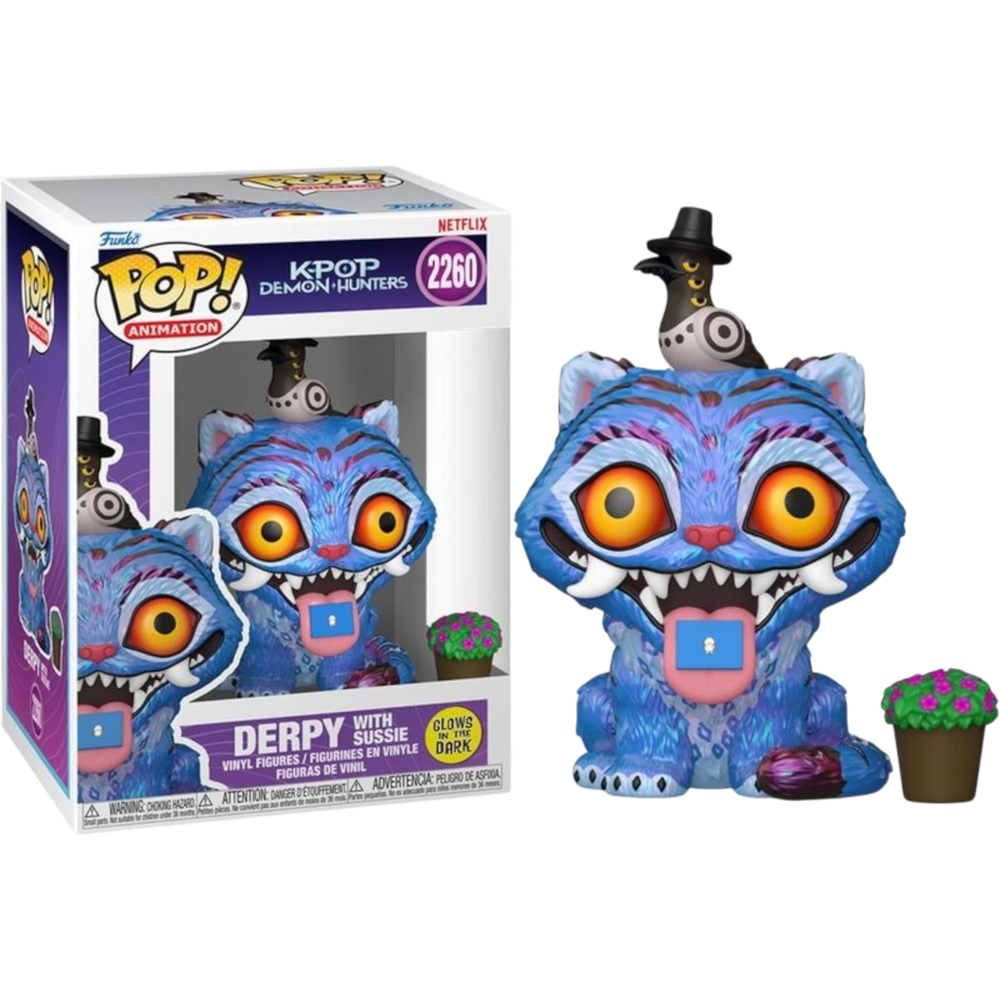 HypeSelection Funko Pop Animation Derpy with Sussie glow-in-the-dark vinyl figure from KPOP Demon Hunters