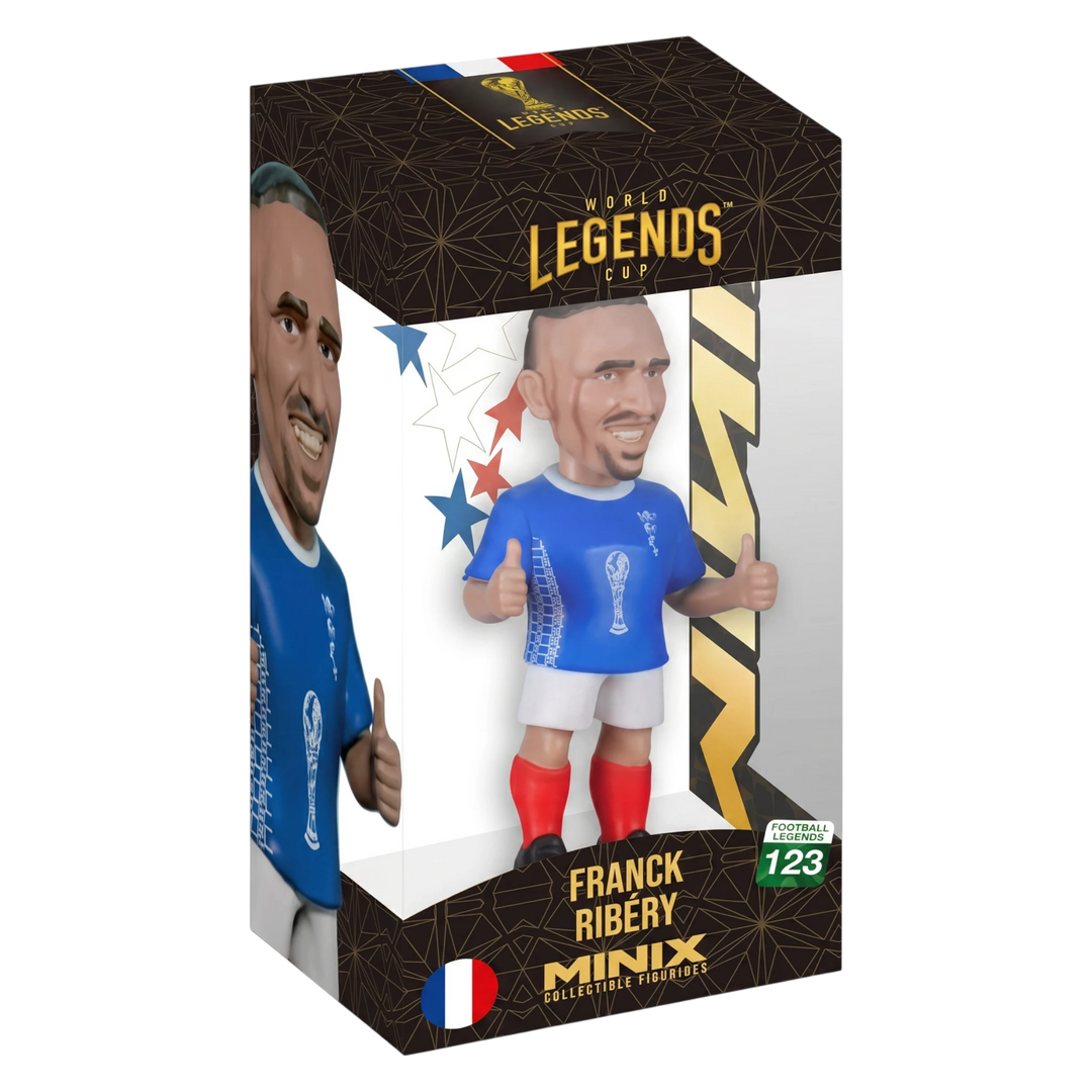 HypeSelection Minix Franck Ribery #123 collectible figure in France kit, 12cm tall in window box packaging.