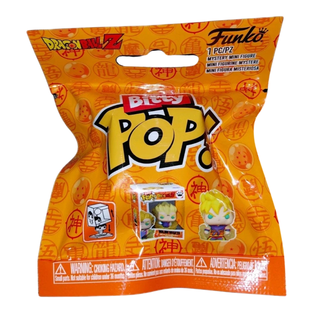 HypeSelection Funko Bitty Pop! Dragon Ball Z mystery bag featuring a small vinyl figure in a branded orange package