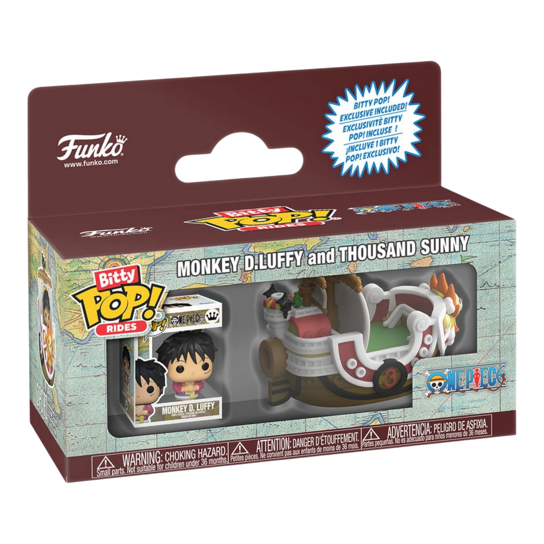 HypeSelection Funko Bitty Pop! Rides One Piece Thousand Sunny ship and Monkey D. Luffy vinyl figure in display box