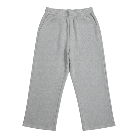HypeSelection gray cotton-blend sweatpants with a wide-leg silhouette and elastic waistband.
