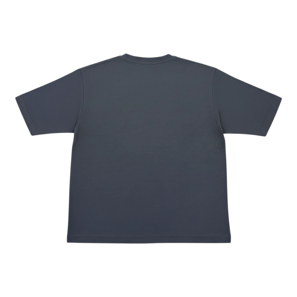 HypeSelection grey cotton-blend AIRism oversized half sleeve t-shirt for men, featuring a crew neck and relaxed fit.