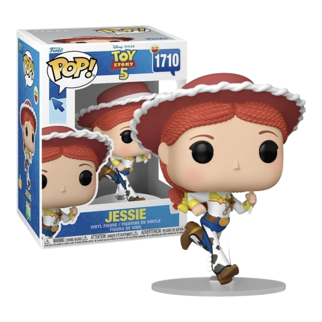 HypeSelection Funko Pop! Disney Toy Story 5 Jessie vinyl figure in iconic cowgirl outfit with red hat and braided hair.