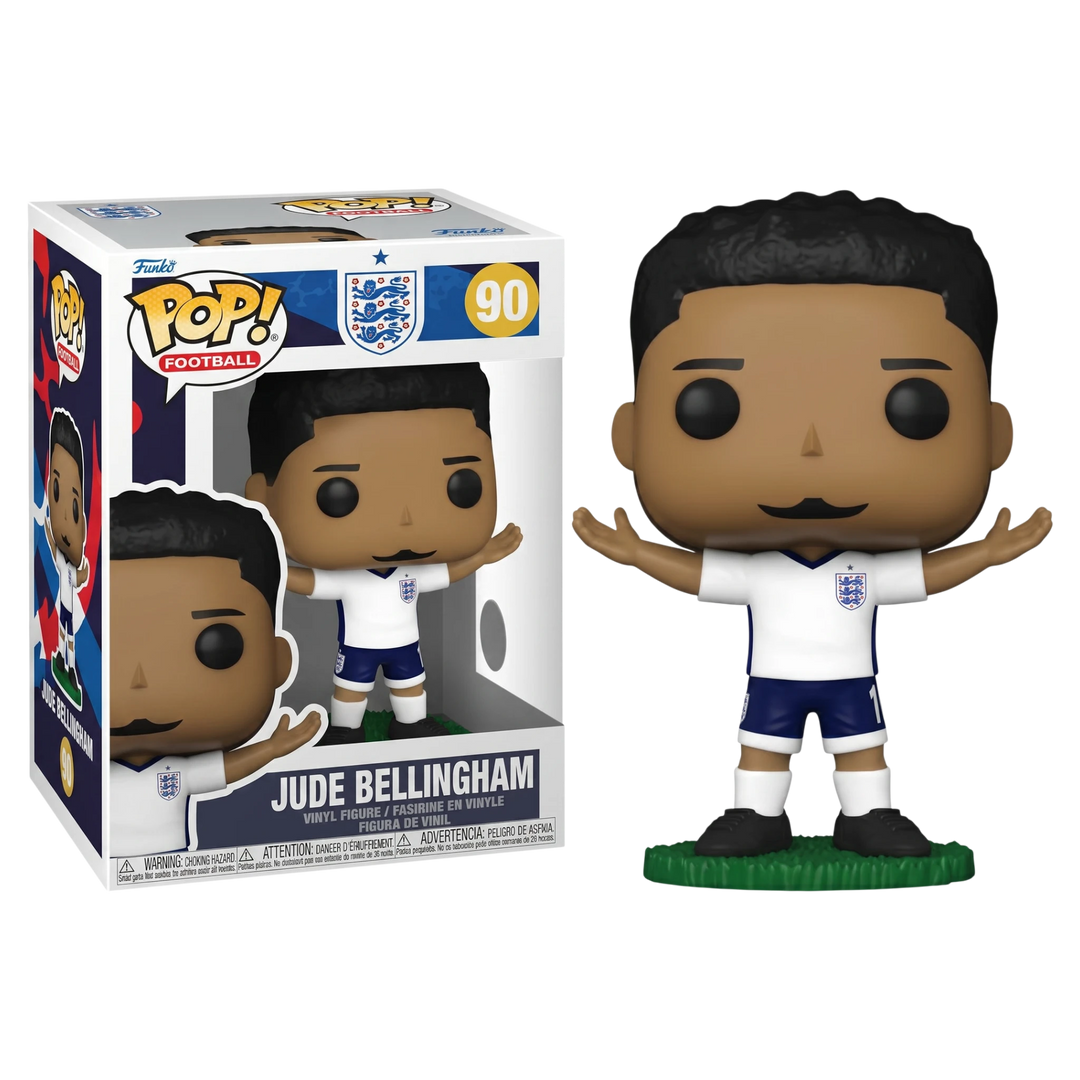 HypeSelection Jude Bellingham Funko Pop vinyl figure in England kit performing his signature celebration