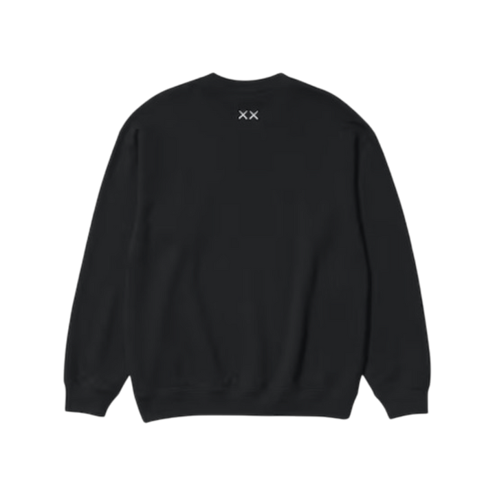 HypeSelection black Uniqlo KAWS Universe crew-neck sweatshirt featuring an embroidered XX motif on the back