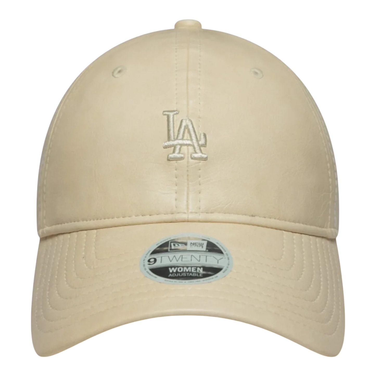 HypeSelection light beige 100% cotton New Era Los Angeles Dodgers 9TWENTY cap with embroidered LA logo and adjustable strap.