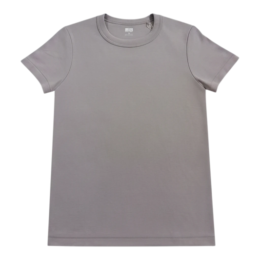 HypeSelection women's light purple 100% cotton crew neck t-shirt with a balanced regular fit and structured interlock-knit fabric.