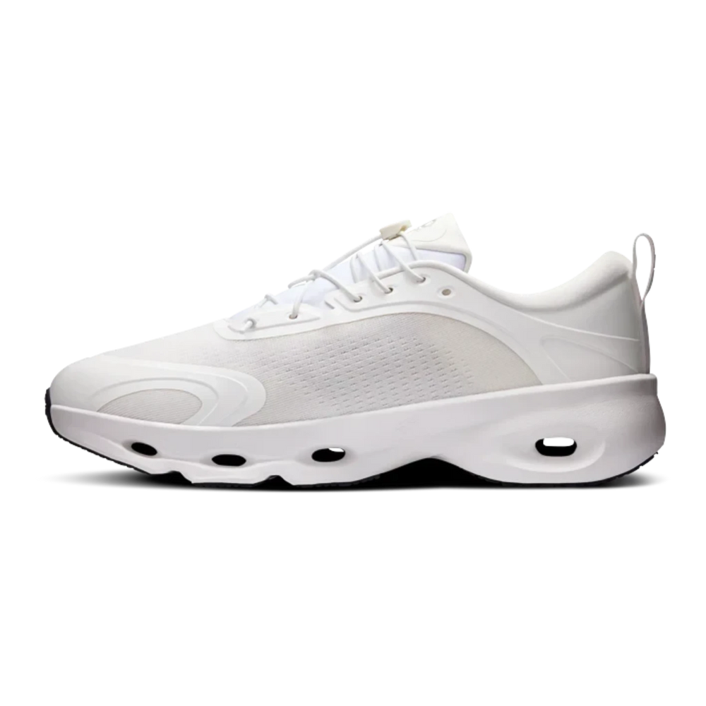 HypeSelection Loewe X On Running Cloudsolo sneaker in white featuring technical mesh and signature pebble toggle.