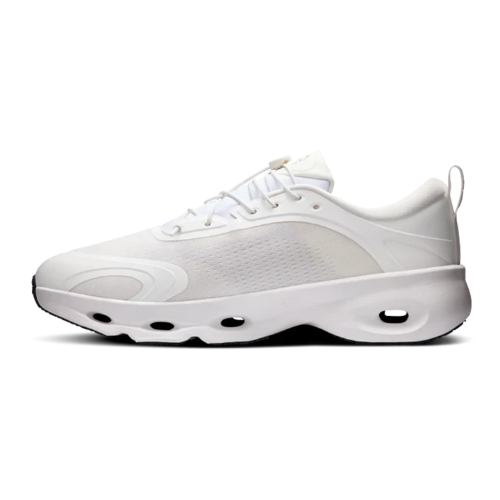 HypeSelection Loewe X On Running Cloudsolo sneaker in white featuring technical mesh and signature pebble toggle.