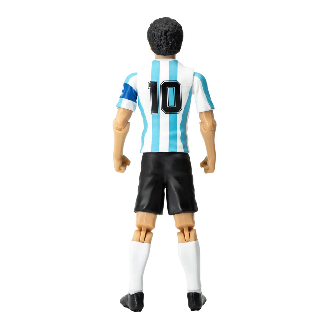 HypeSelection Banbo Toys Sockers Diego Maradona 20cm action figure in Argentina number 10 jersey, back view.