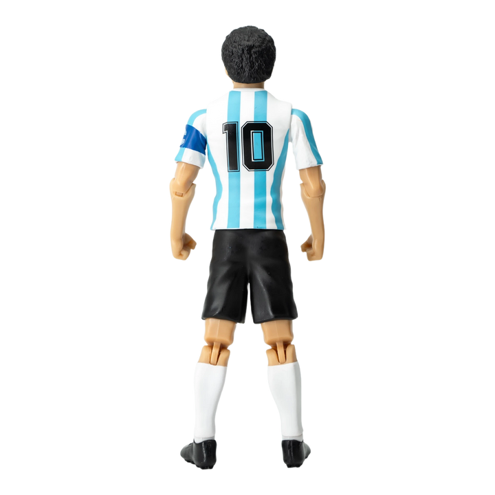 HypeSelection Banbo Toys Sockers Diego Maradona 20cm action figure in Argentina number 10 jersey, back view.