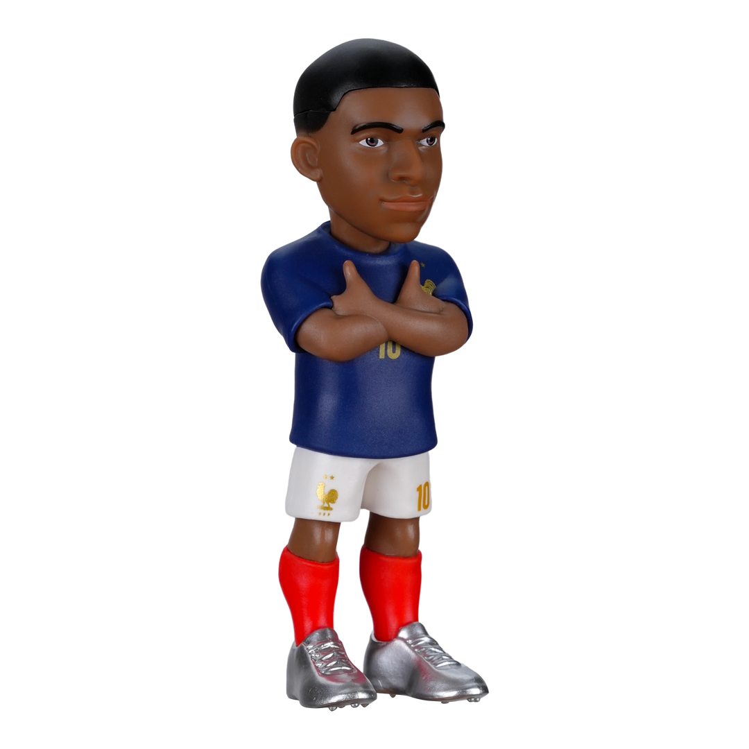 HypeSelection Minix Kylian Mbappé France national team PVC collectible figure in blue kit with arms crossed