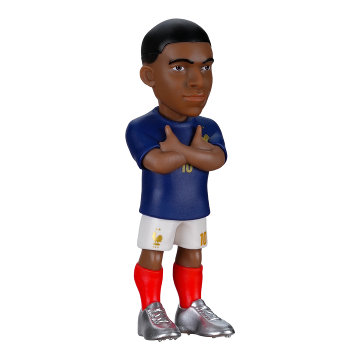 HypeSelection Minix Kylian Mbappé France national team PVC collectible figure in blue kit with arms crossed