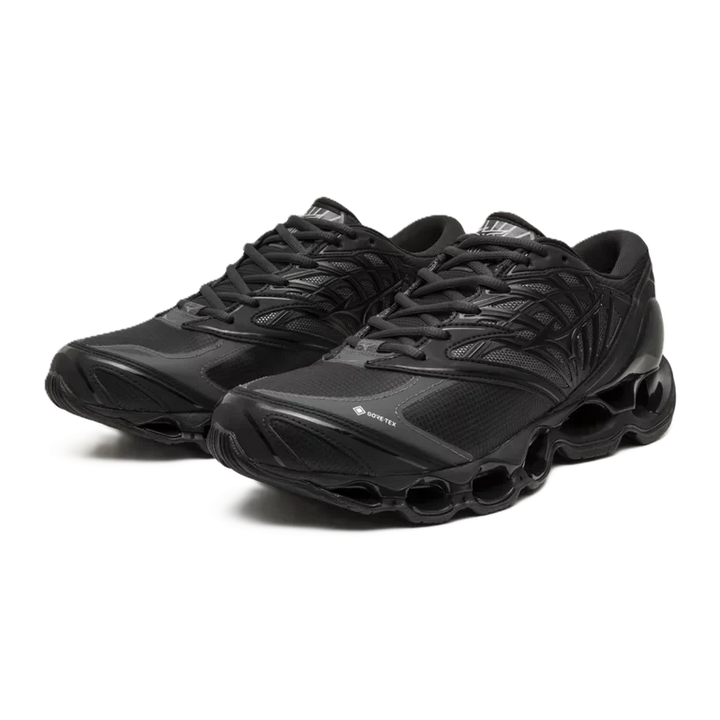 HypeSelection Mizuno Wave Prophecy LS GTX sneakers in black with GORE-TEX waterproof ripstop and sculpted sole