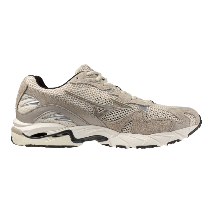 HypeSelection Mizuno Wave Rider 10 sneaker in summer sand and taupe with mesh and suede layered upper