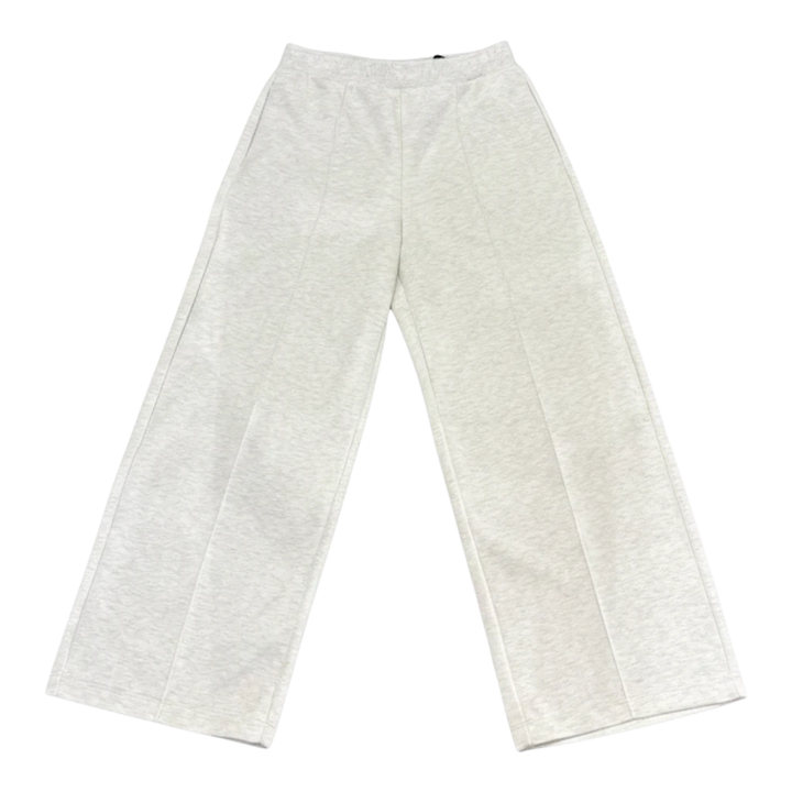 HypeSelection: Uniqlo :C natural light grey cotton-blend sweatpants with a straight-leg fit and center seam detail.
