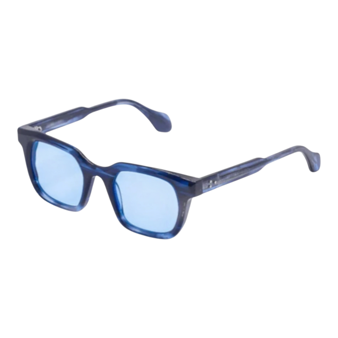 HypeSelection Ryoko OceanShade sunglasses in navy blue with blue lenses. Premium Guilded collection.