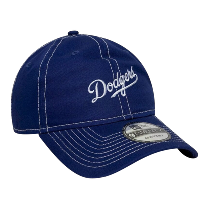 HypeSelection royal blue New Era Los Angeles Dodgers 9TWENTY cap with white contrast stitching and embroidered logo.