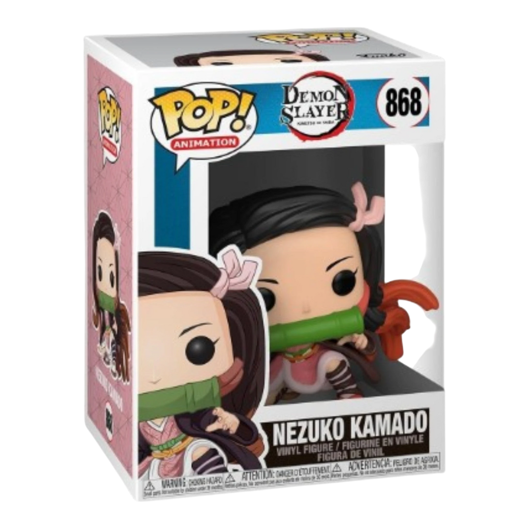 HypeSelection Funko Pop! Animation Nezuko Kamado vinyl figure, featuring her signature pink kimono and bamboo muzzle.