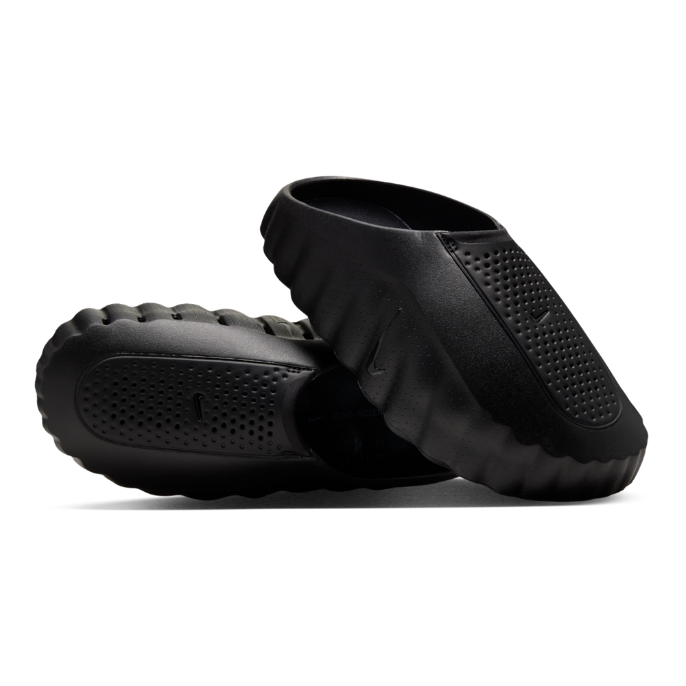 HypeSelection Nike Mind 001 triple black foam slides with textured nodes for sensory feedback