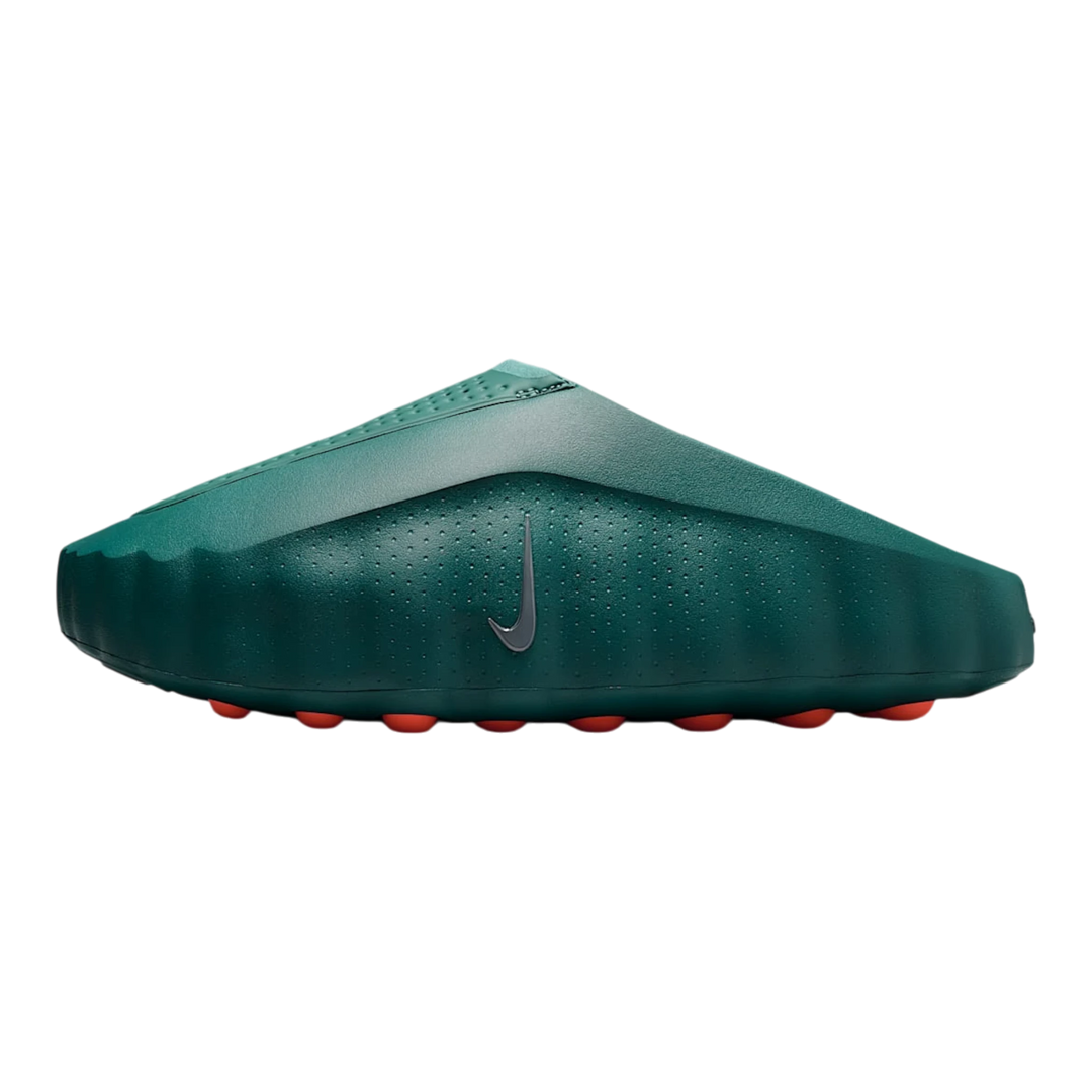 HypeSelection Nike Mind 001 Slide in Mineral Slate, a futuristic foam mule with perforated details and a unique 22-node outsole.