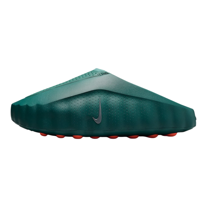 HypeSelection Nike Mind 001 Slide in Mineral Slate, a futuristic foam mule with perforated details and a unique 22-node outsole.