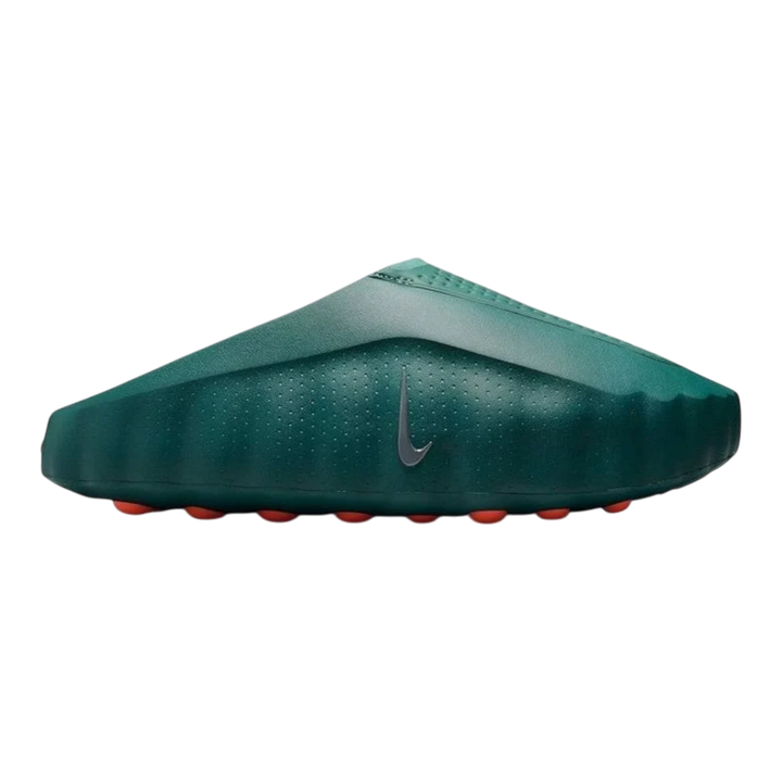 Nike Mind 001 Slide in Mineral Slate, a futuristic foam mule with a perforated upper and 22-node outsole for recovery.