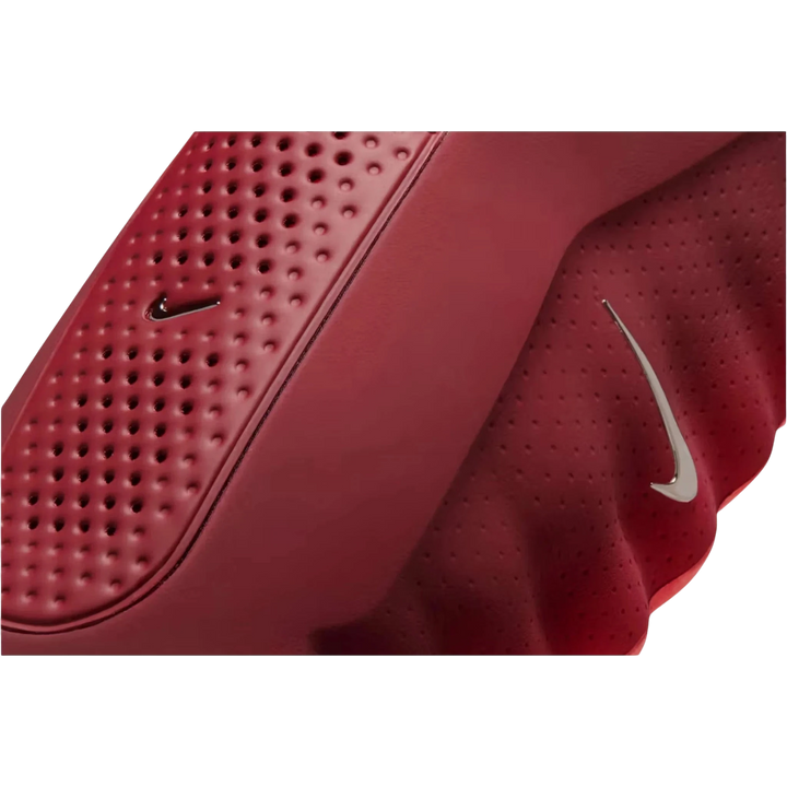 HypeSelection Nike Mind 001 Slide in Team Red and University Red, featuring a foam construction and perforated details.