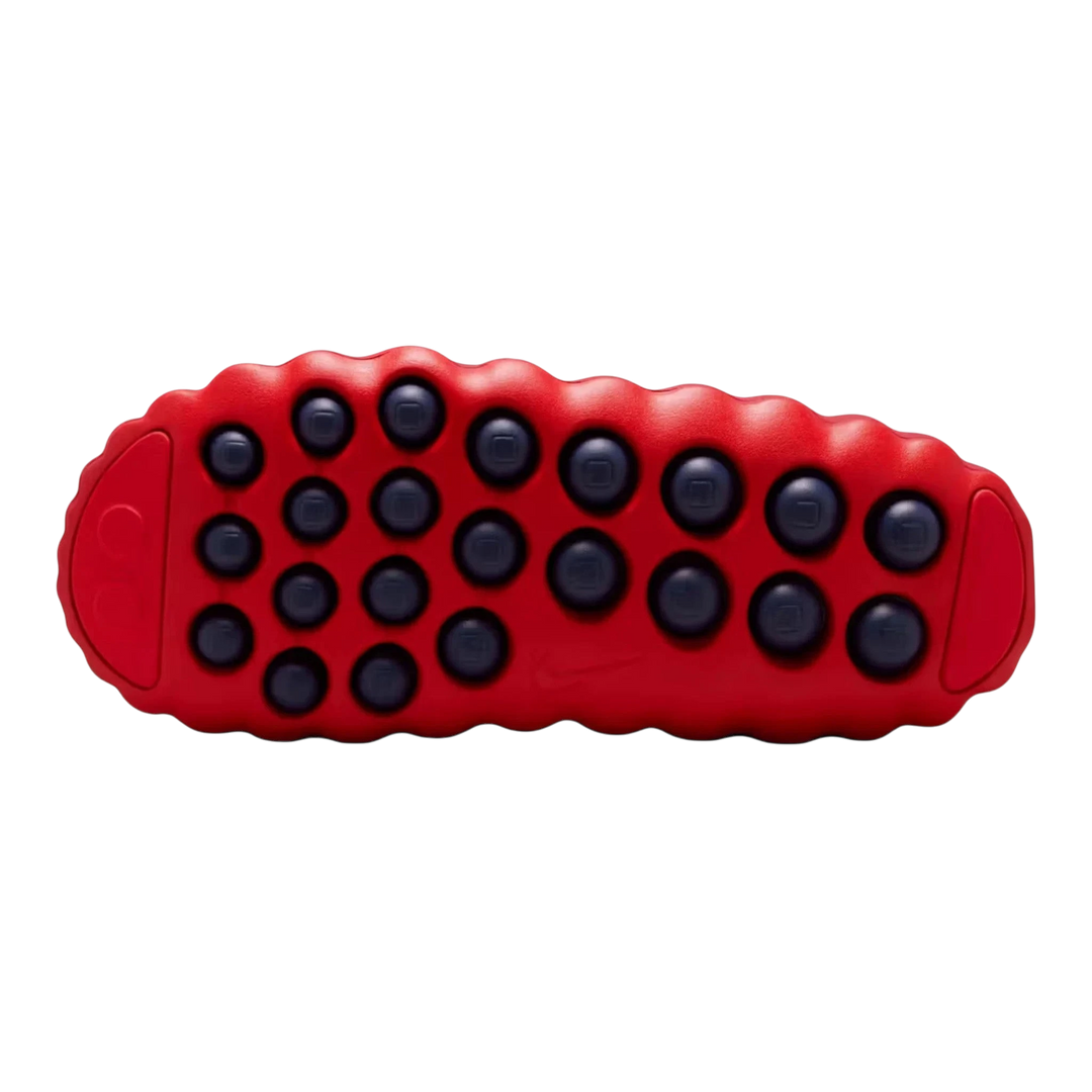 HypeSelection Nike Mind 001 Slide in Team Red and University Red, foam construction with textured outsole for grip.