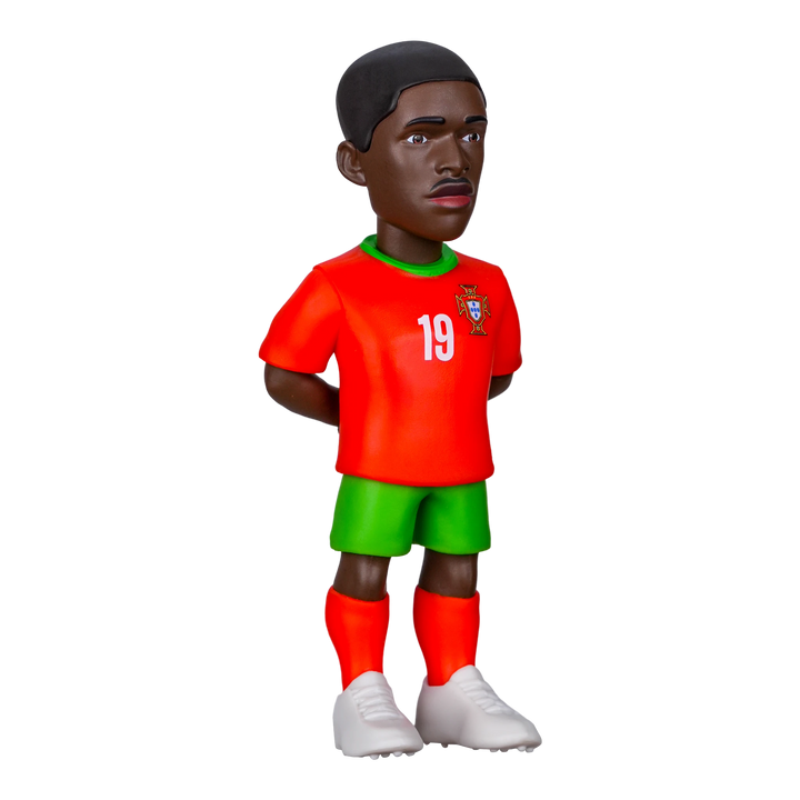 HypeSelection Minix 7cm PVC collectible figure of Nuno Mendes in the official red and green Portugal national team kit.
