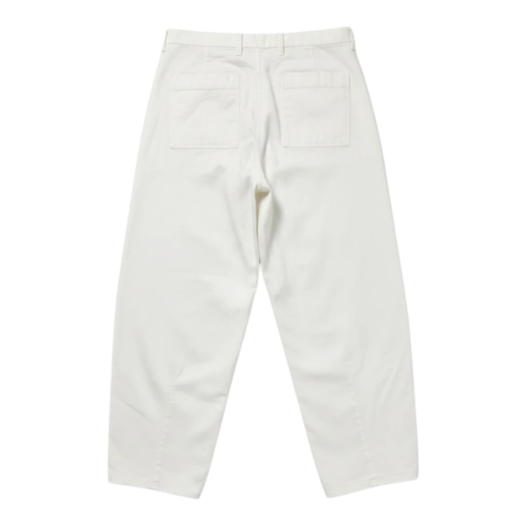HypeSelection Off-White barrel pants made from a cotton-blend jersey fabric with a relaxed fit and mid-rise waist.