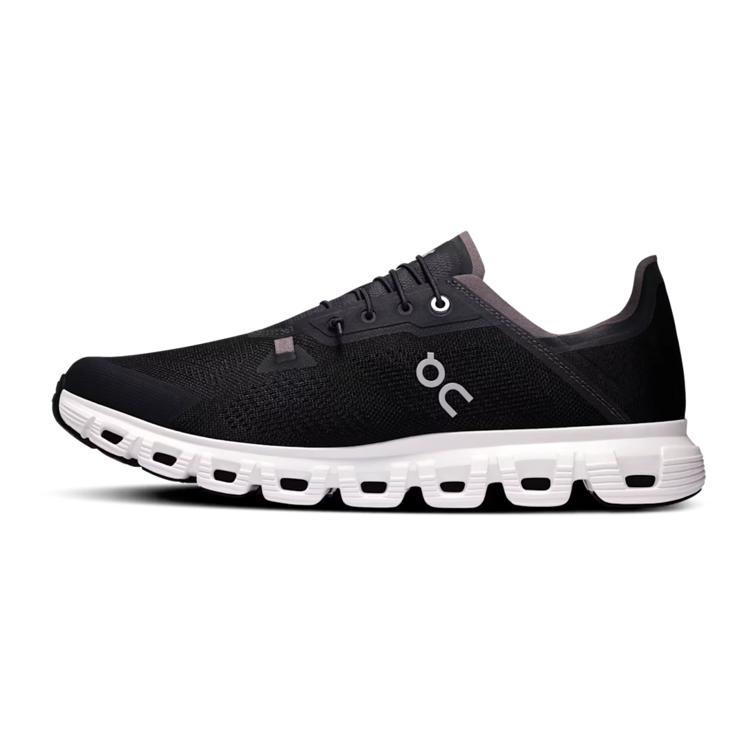 HypeSelection On Cloud 6 Coast sneaker in black and white with breathable mesh upper and cushioned CloudTec midsole.