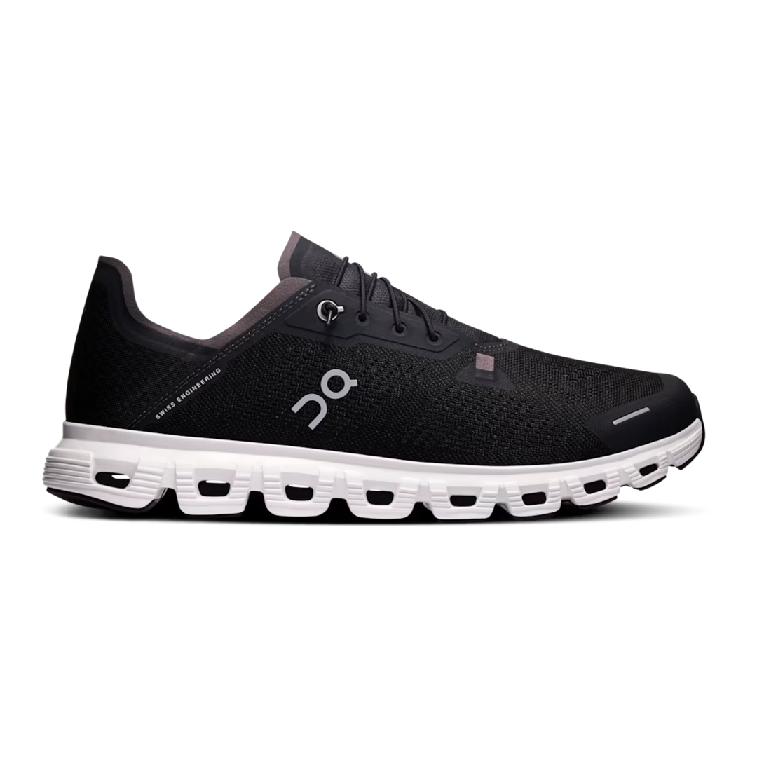 HypeSelection On Cloud 6 Coast sneaker in black and white with breathable mesh upper and cushioned CloudTec midsole.