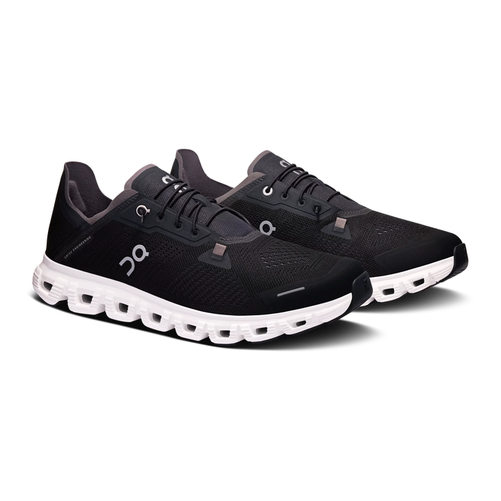 HypeSelection On Cloud 6 Coast sneakers in black and white with breathable mesh upper and cushioned CloudTec sole.