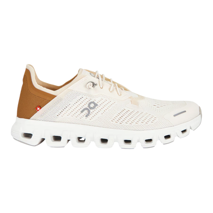 HypeSelection On Cloud 6 Coast sneaker in gardenia and sphinx with breathable mesh upper and cushioned kick-down heel