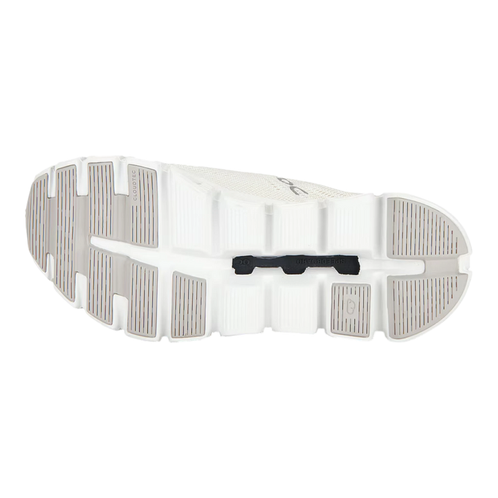 HypeSelection On Cloud 6 Coast sneaker showing the white and grey CloudTec rubber outsole tread pattern