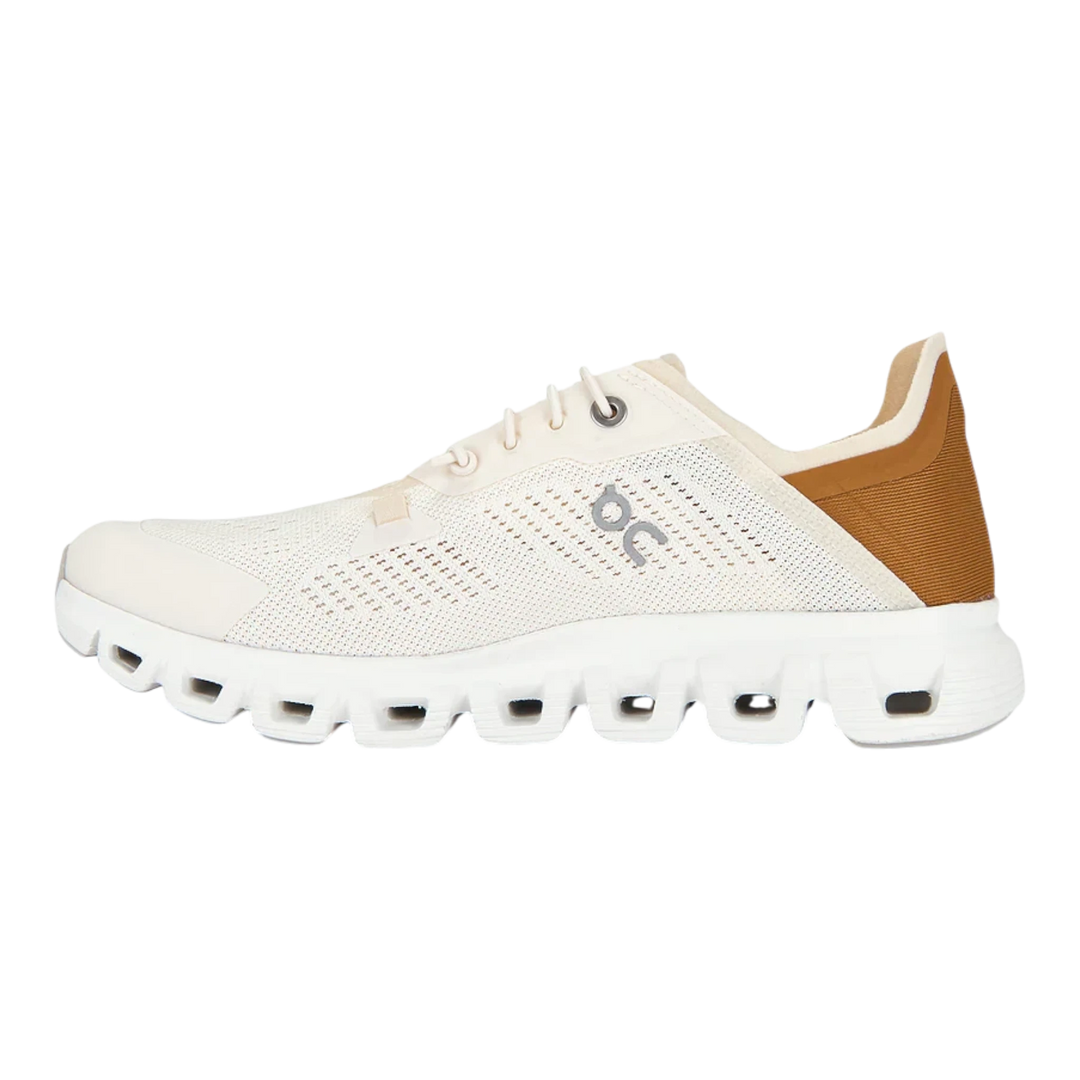 HypeSelection On Cloud 6 Coast sneaker in Gardenia and Sphinx with a breathable mesh upper and cushioned kick-down heel.