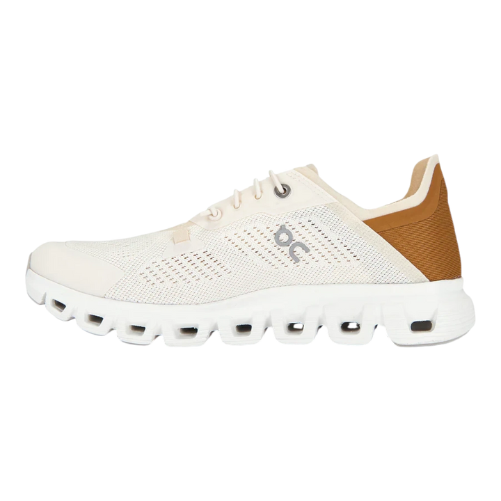 HypeSelection On Cloud 6 Coast sneaker in Gardenia and Sphinx with a breathable mesh upper and cushioned kick-down heel.