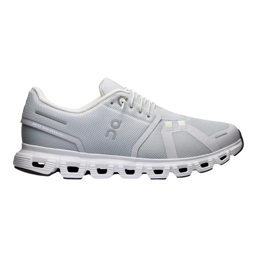 HypeSelection women's On Cloud 6 glacier white lifestyle sneaker with CloudTec cushioning and Speedboard technology.